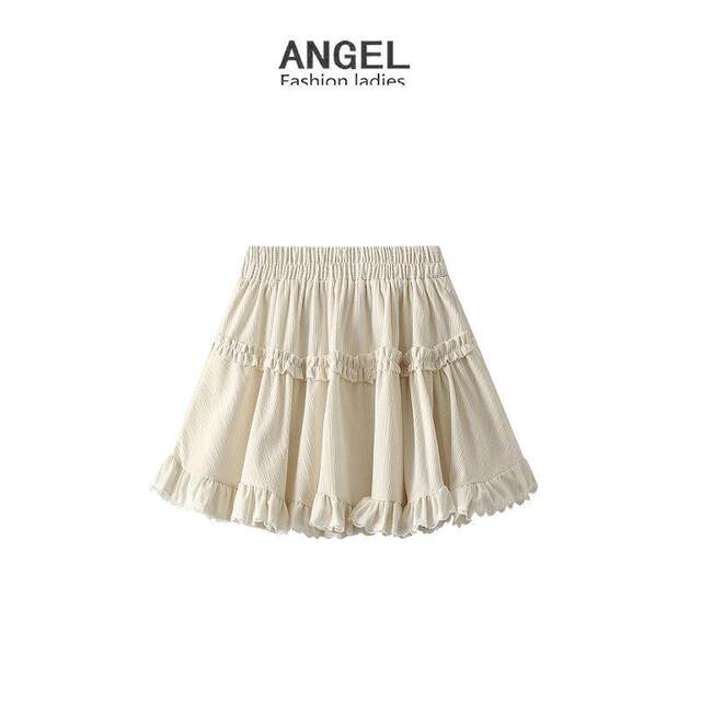 Puffy cake skirt short skirt skirt for women small skirt splicing cute anti-exposure skirt pants ballet style A-line K9801
