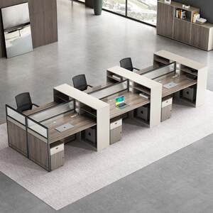 
Staff office desk chair combination office simple employee workstation furniture four and six people screen card desk