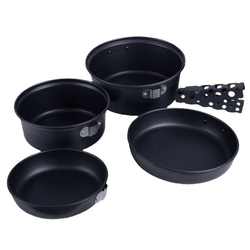 Outdoor aluminum set pot camping cookware non-stick pot portable outdoor travel mountaineering pot set CA5
