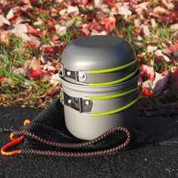 Explosive outdoor pot for outdoor micro-single picnic, new set of camping cookware, portable