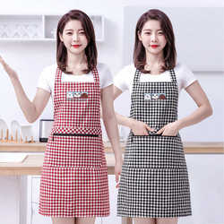 Apron for Kitchen Use, 2024 New Model, Summer Thin Breathable Fashionable Cooking Apron, Neck-Hanging Anti-Stain Work Uniform for Women