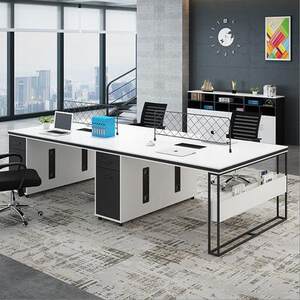 
Office desk and chair combination office furniture modern office desk and chair financial table screen work station employee card position computer table