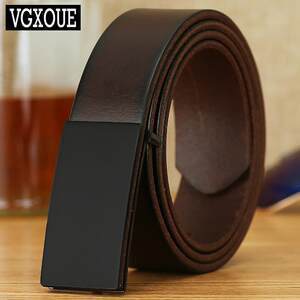 
New style men's cow belt genuine leather belt men's leather belt men's head layer cow leather business youth buckle leisure smooth Korean