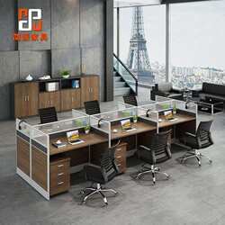 Screen Partition Office Desk, Simple Modern Staff Workstation, Office Staff Cubicle, Screen Partition, Computer Desk and Chair Set