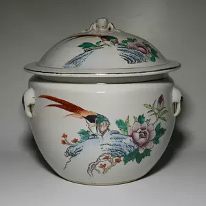 花鳥粥罐