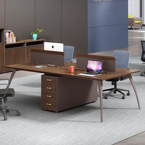 New office desk, 4 -person office card seat computer table screen screen staff table office furniture
