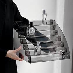 Cosmetics Transparent Storage Box Acrylic Storage Rack Skin Care Products Ladder Lipstick Desktop Perfume Eye Shadow Display Stand