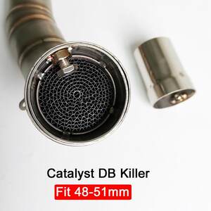 
New motorcycle sports car sound silencer Catalyst silencer Back pressure plug Exhaust pipe silencer 48mm