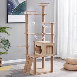 Cat Climbing Frame, Cat Jumping Platform, Cat Tree, Space Capsule Cat House, Cat Scratching Post, Cat Stand, Large Cat Furniture