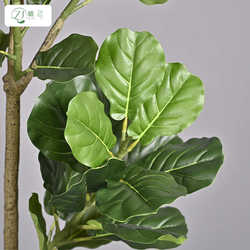 Simulated green plant, fig leaf banyan turtle back, large Nordic tropical plant window, home decoration, potted plant, fig leaf banyan manufacturer