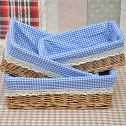 Pure Natural Wicker Bamboo Flower Basket Rattan Cosmetics Storage Basket Pastoral Storage Basket Storage Basket Special Price