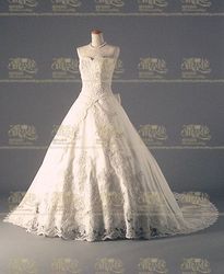 Pandora* High-end Palace Thick Satin Wedding Dress Custom-made Elegant Lace Luxury Palace Tail Physical Store Real Shot