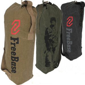 Free Soldier Outdoor Army Fan Canvas Backpack Bucket Bag Men's and Women's Tactical Mountaineering Bag Travel Bag Backbag Shoulder Bag Trendy