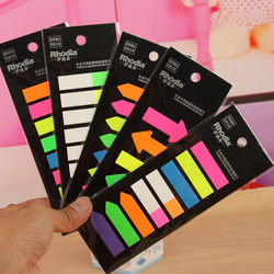 N Times Reusable Fluorescent Plastic Index Labels Sticky Notes Sticky Notes That Can Be Written on and Re-Adhered
