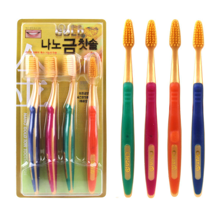 국산칫솔 클린나노골드 나노골드칫솔 2배 부드러운 강모 항균칫솔 치아미백-