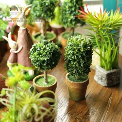 Zakka Pastoral American Country-Style Home Decorations, Artificial Plant Potted Flowers, Desktop French-Style Small Ornaments, Bonsai