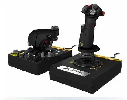 サイテック X-55 フライトスティック(スタンド付き) マッドキャッツ、ツインスティックや30のボタンを備えた新