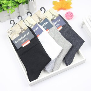 5 Double socks Men's Cotton Cotton Four Seasons Men's Men's Middle Socks Spring and Summer Summer Skin Stomach Model Anti -Sweat Sweat Mock
