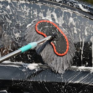 
Car wash brush Auto supplies long handle telescopic cotton wire soft wool car wash tools Car wash mop car wipe car mop wax mop