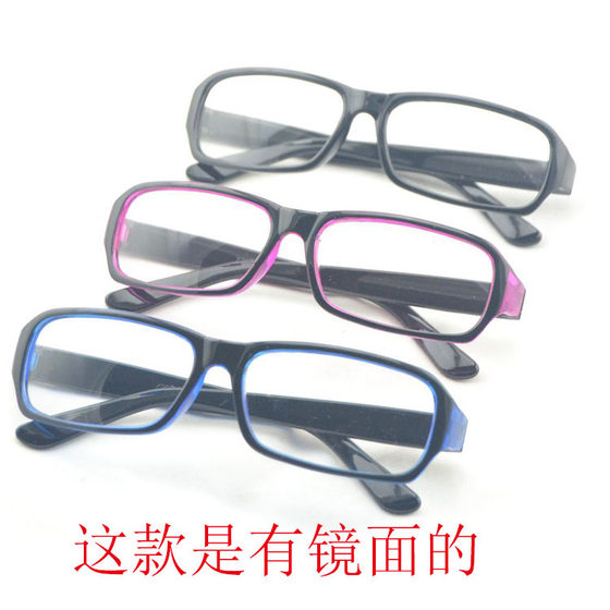 Men and women's new flat retro retrieved leopard print decoration with lens sunglasses frame wholesale