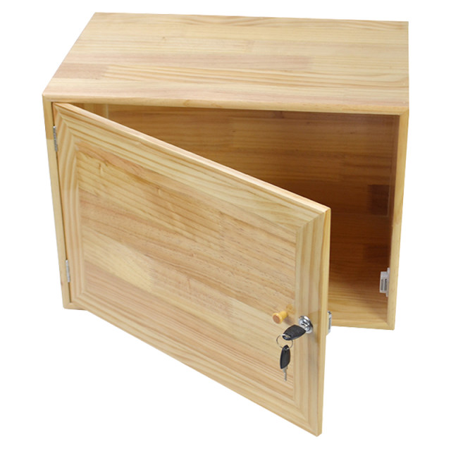 Cabinet storage cabinet solid wood small cabinet with lock lockable wooden cabinet household storage cabinet storage simple bedroom storage low cabinet