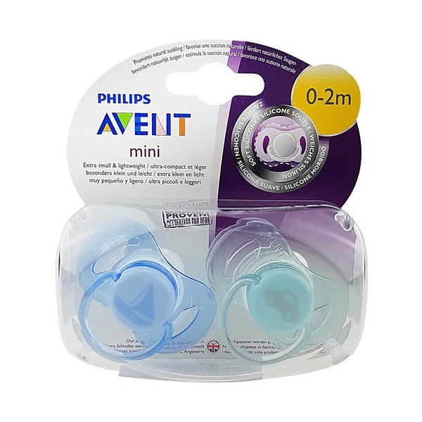AVENT/飞利浦新安怡新生儿系列安抚奶嘴安慰型扁嘴安睡型硅胶奶嘴
