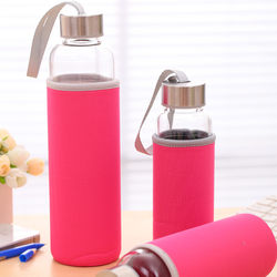 Car-Mounted Glass Cup, Explosion-Proof Water Cup, Portable Transparent Cup with Cover, Sports Heat-Resistant and Thermal Insulation High Borosilicate Water Bottle, Free Shipping Nationwide