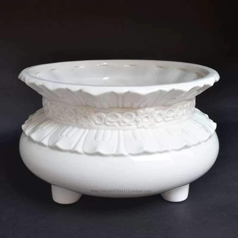 白磁 大香炉 杉原一壺作 白磁大香炉 美術品・アンティーク・コレクション