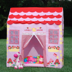 Children's Tent Playhouse Indoor Foldable Princess Baby Playhouse for 1-3 Year Olds with Ball Pit Extra Large