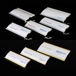 Name Badge, Work Badge, Aluminum Curved Badge, Metal Work Badge, Magnetic/Pin-Type Name Tag, Business Employee Number Plate