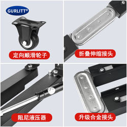 Flip-down folding table hardware accessories multifunctional telescopic dining table desk O cabinet bar wine cabinet furniture guide