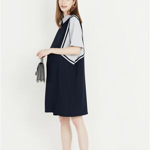 
Maternity Fashion Business Wear Summer Dress Loose Large Size Maternity Wear Summer 2024 New Chiffon Dress