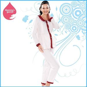 
Summer Confinement Spring and Autumn Pregnant women pajamas breastfeeding clothes double-breasted postpartum cotton home clothes set