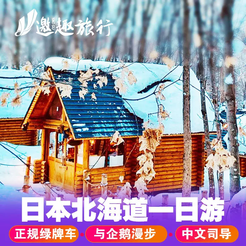 日本北海道一日游札幌富良野美瑛登别地狱谷小樽旭川动物园可小团-Taobao