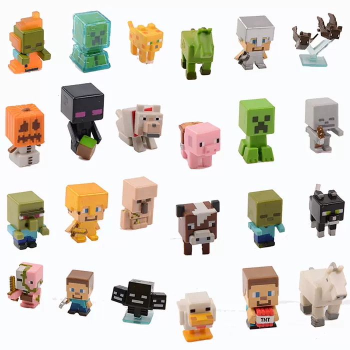 Minecraft玩具苦力怕全款人偶积木像素手办摆件大量现货