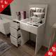 Small apartment flip -type dressing table Large -capacity storage bedroom Makeup cabinet hidden mirror table can be customized
