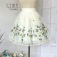 2025 high-end Organza embroidered skirt short skirt multi-layered puffy skirt heavy industry embroidered flower skirt