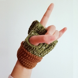 Cat Thread Handmade Cactus Gloves Crochet Video Tutorial Winter Warmth Bag