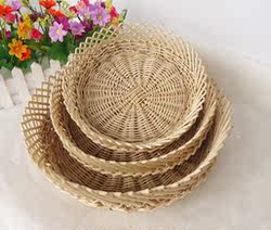 Rattan Storage Basket Display Basket Wicker Bread Basket Steamed Bun Basket Food Basket Fruit Tray Snack Tray Dried Fruit Tray Creative Tray
