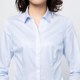 Dimeng blue and white striped shirt women's professional long-sleeved pure cotton no-iron high-end formal shirt women's slim work clothes