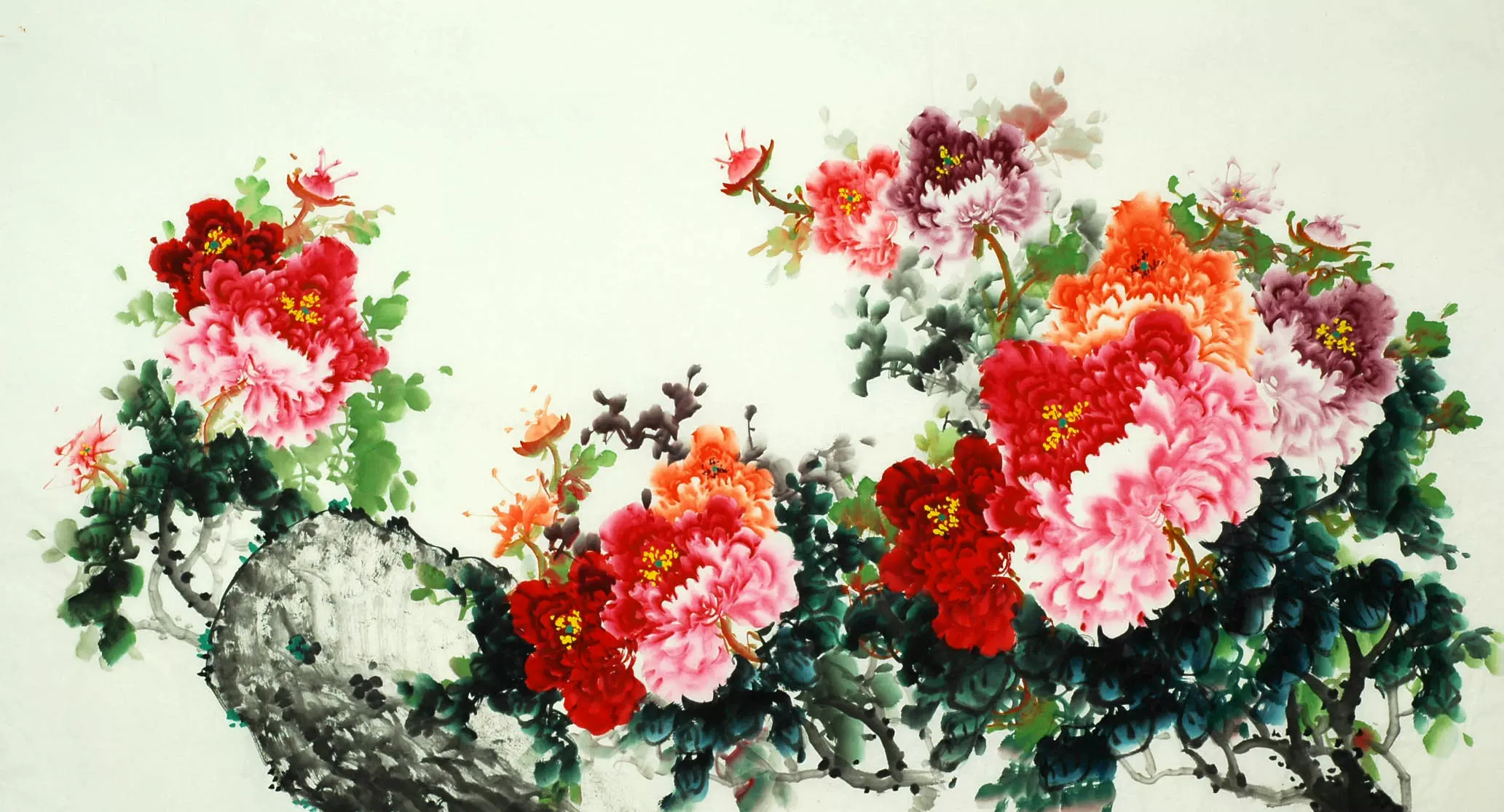 中国古美術　大清雍正　花鳥画　花入 中国古美術 大清雍正 花鳥画 花入