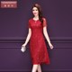 Xiangnifen 2025 spring new lace embroidered middle-aged festive red wedding dress mother outfit