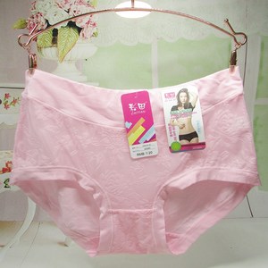 Color field underwear female medium waist 30589 pure cotton sexy air -breathable mesh Madur cotton fabric high waist flat trousers