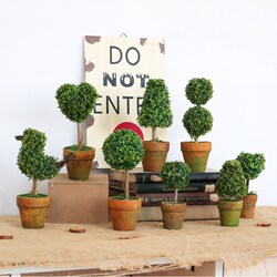 Zakka Pastoral American Country-Style Home Decorations, Artificial Plant Potted Flowers, Desktop French-Style Small Ornaments, Bonsai