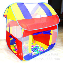 Children's Indoor House Tent, Playhouse, Foldable and Portable Ocean Ball Pool, Basketball Hoop, Gift