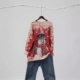 European and American large size women's clothing, women's ugly Christmas sweater animal pattern, snowflake 3D snowman pullover mink knitted sweater
