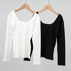 Children's Ultra-Low-Neck Base Layer Shirt, Pure Cotton, Dance, Yoga, Gymnastics, Tight-Fitting Hanfu Inner Top, Girls' Dance Underwear