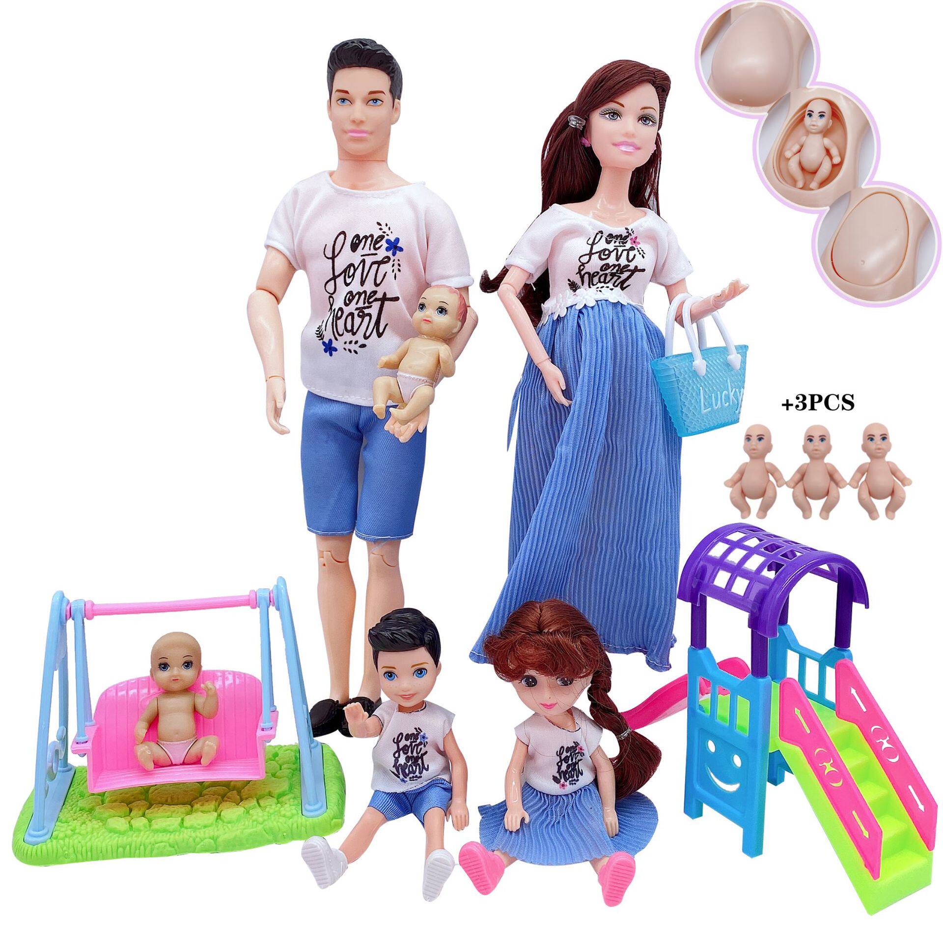 Muñeca Embarazada De 30 Cm Con Bebé En El Vientre | Juguete De Goma Para Juego De Roles | Ideal Para Niños Y Niñas +3 Años