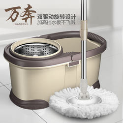 Stainless Steel Rotating Mop Bucket, Lazy Hand-Pressed Dual-Drive Mop Bucket, Hands-Free Washing, Labor-Saving Mop Bucket