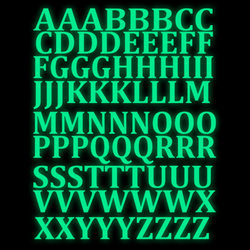 Cross-Border Amazon Fluorescent Letter Luminous Wall Stickers Glowing Decoration for Bedroom Children's Room 26 English Wall Stickers
